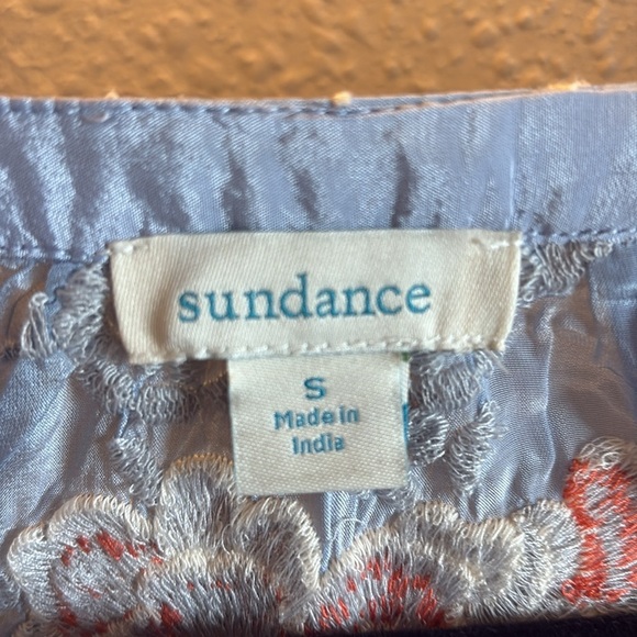 Sundance Melody Blue Floral Embroidered Blouse/ Size small - Picture 3 of 15